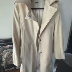 United Colors Of Benetton Cream Trench Coat
